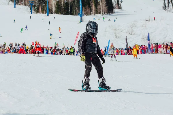 Sheregesh Región Kemerovo Rusia Abril 2018 Grelka Fest Una Actividad — Foto de Stock