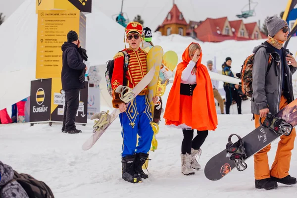 Sheregesh Région Kemerovo Russie Avril 2018 Grelka Fest Est Une — Photo