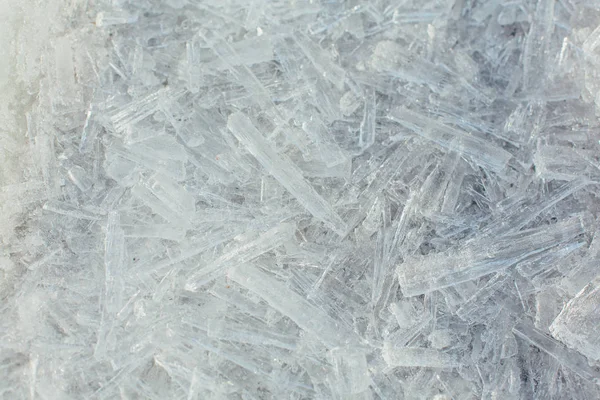 Amazing Abstract Broken Ice Crystals Texture Clear Melting Ice Background — Stock Photo, Image