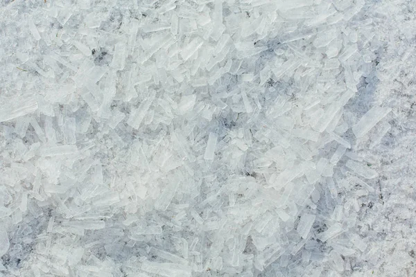 惊人的抽象破碎的冰晶纹理 清晰融化的冰背景 复制空间 — 图库照片