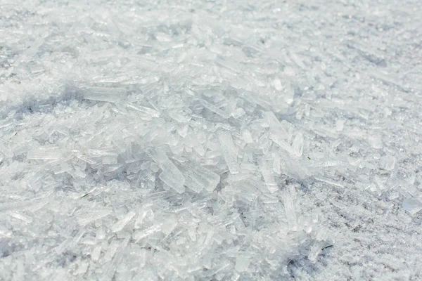 Şaşırtıcı Soyut Kırık Buz Kristalleri Doku Açık Eriyen Buz Arka — Stok fotoğraf