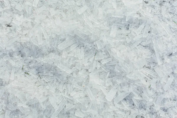 Amazing abstract broken ice crystals texture. Clear melting ice background. Copy space.