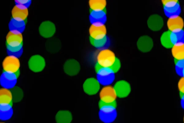 Kleurrijke Abstracte Blured Bokeh Moment Van Nacht — Stockfoto