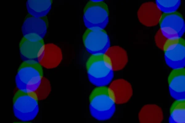 Красочный Абстрактный Мутный Боке Ночное Время — стоковое фото