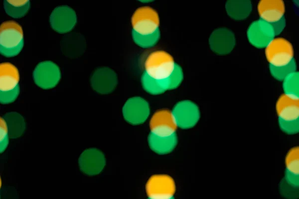 Kleurrijke abstracte blured bokeh van lichten 's nachts — Stockfoto