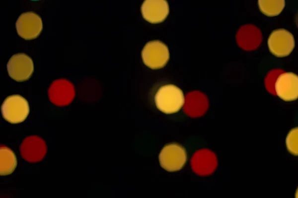Bokeh borrado abstracto colorido de las luces en la noche —  Fotos de Stock