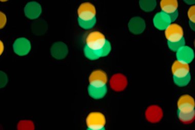 Renkli soyut mevsimlik bokeh gece ışıklar