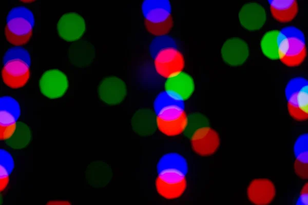 夜のライトからカラフルな抽象 blured ボケ — ストック写真