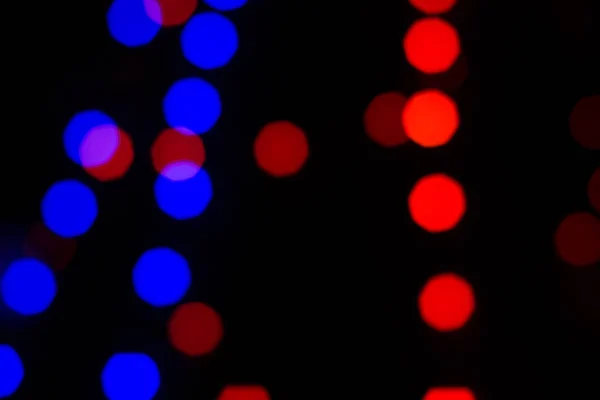 Bokeh azul abstrato colorido de luzes à noite — Fotografia de Stock