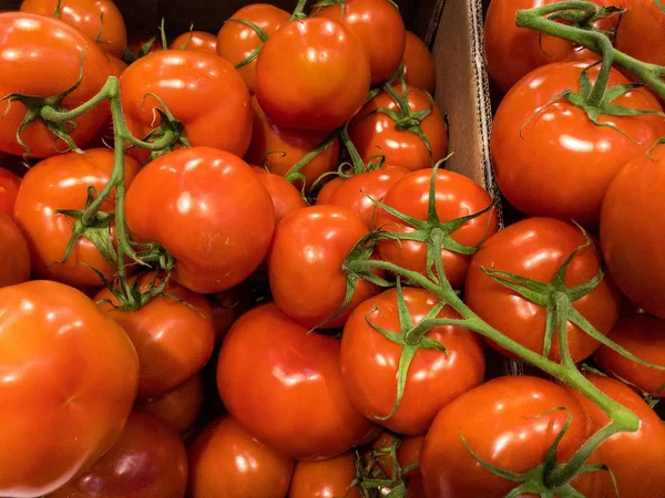 Markette Lezzetli Kırmızı Domatesler.