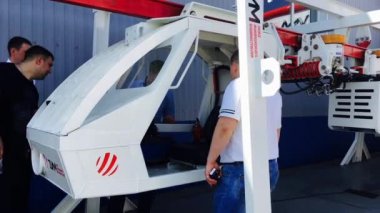 Novokuznetsk, Rusya, 05 Haziran 2019: Ugol Rossii madencilik 26. Uluslararası Kömür Madencilik teknolojisi, hazırlama ve malzeme Fuarı.