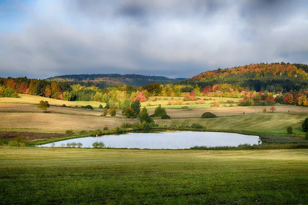 Colorful Autumn Nature Hdr Landscape Forests Meadows — Stock Photo, Image