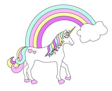 vektör tek boynuzlu at