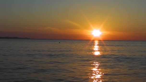 Coucher Soleil Sur Mer Croatie Zadar — Video