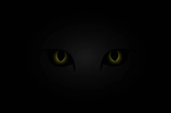 Cat eye on dark background — Stock Vector