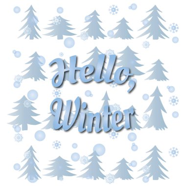 Merhaba, kış illüstrasyon