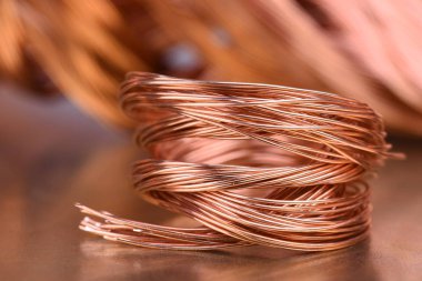 Scrap copper wire for recycling clipart