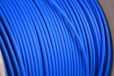 Mavi ağ bilgisayarı utp kablo Close-up