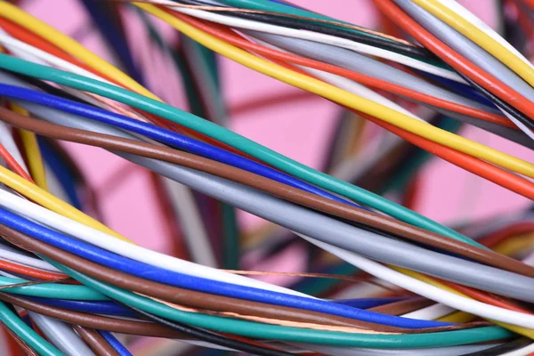 Multicolored Bundle Computer Cable — Stock Photo, Image