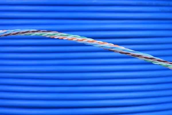 Multi Colored Computer Network Cables Wires Selective Focus — Stock Photo, Image