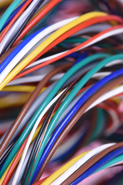 Цветные Электрические Кабели Провода — стоковое фото