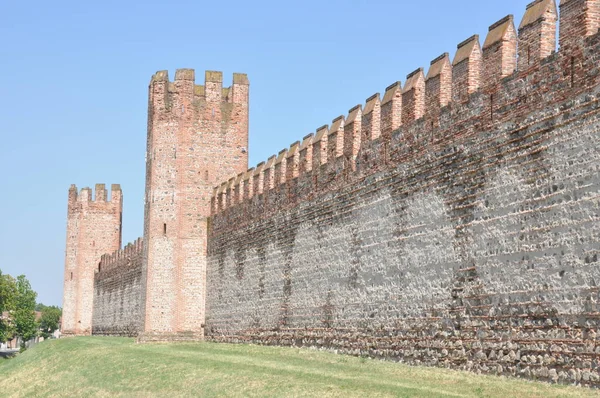Middelalderlige Mure Montagnana Padova Italien - Stock-foto