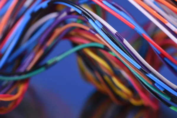 Colorful Electrical Cables Wiring — Stock Photo, Image