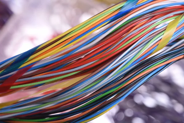 渦巻き模様の色電線ケーブル — ストック写真