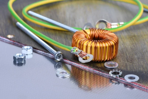 Copper Coil Electronics Industry Component — Stock Photo, Image