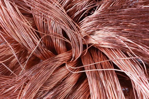 Non Ferrous Industrial Raw Materials Copper Wire — Stock Photo, Image