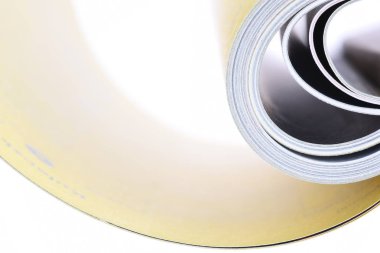 Beyaz arka plan üzerinde izole kitap sayfaları makro görünümü