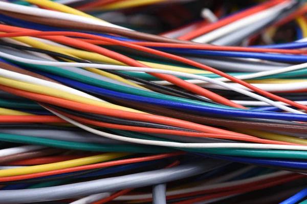 Colored Electrical Cable Closeup — Stock Photo, Image