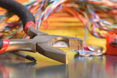 Elektrikli Araçlar ve elektrik tesisatı closeup içinde kullanmak için bileşen