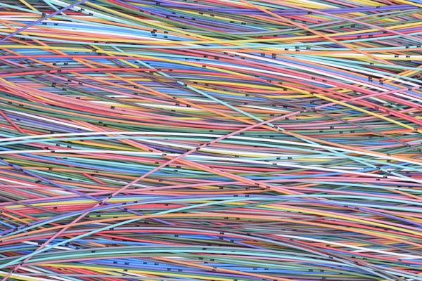 Coloridos Cables Instalación Eléctrica — Foto de Stock