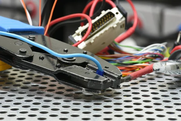 Narzędzia Akcesoria Stosowane Instalacjach Elektrycznych — Zdjęcie stockowe