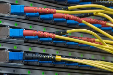 Internet ağ cihazları ve telekomünikasyon sistemi optik kablolar