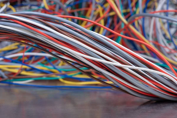 Kabel Und Draht Computernetzwerken — Stockfoto