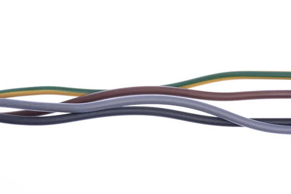 Kabel Elektryczny Drut Białym Tle — Zdjęcie stockowe