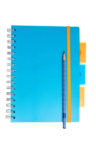 Anel Caderno Aglutinante Isolado Fundo Branco — Fotografia de Stock