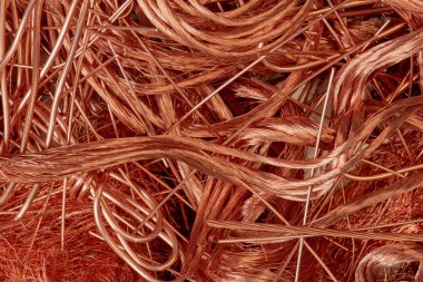 Bakır tel hammadde yakın çekim