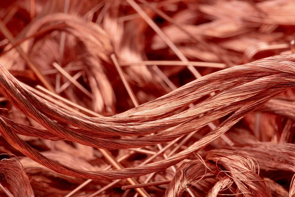 Scrap Copper Wire Raw Materials Metals Industry Stock Market Concept — Stock Photo, Image