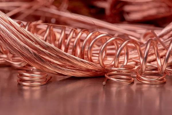 Scrap Copper Wire Recycling Industry Materials — Stock Photo, Image