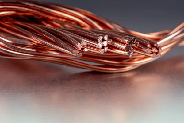 Copper Wire Metallic Surface — Stock Photo, Image