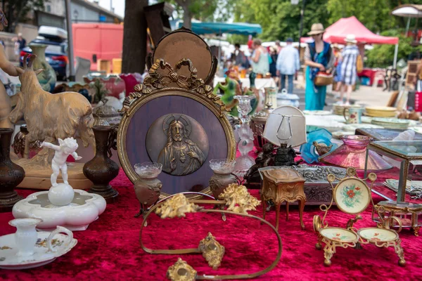 Ferias Antigüedades Mercadillos Francia —  Fotos de Stock