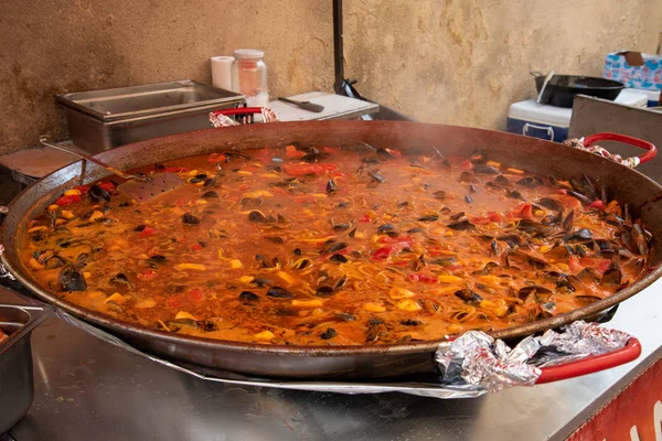 Cozinha Frutos Mar Paella Mercado Provence França — Fotografia de Stock