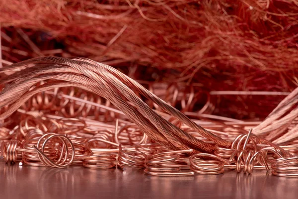 Scrap Copper Wire Recycling Industry Materials — Stock Photo, Image
