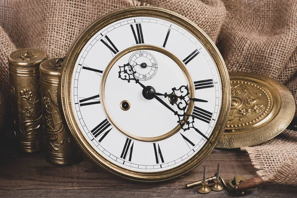 Antique Wall Clock Face Accessories — Stock Photo, Image