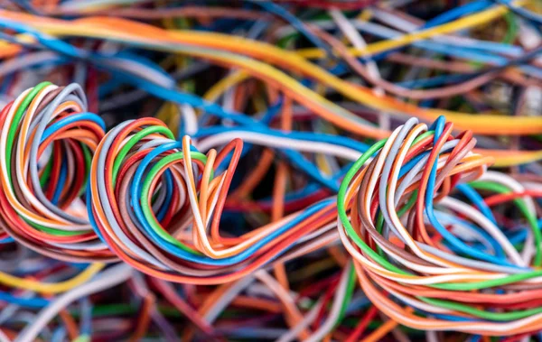 Gekleurde Elektrische Kabel Draad — Stockfoto