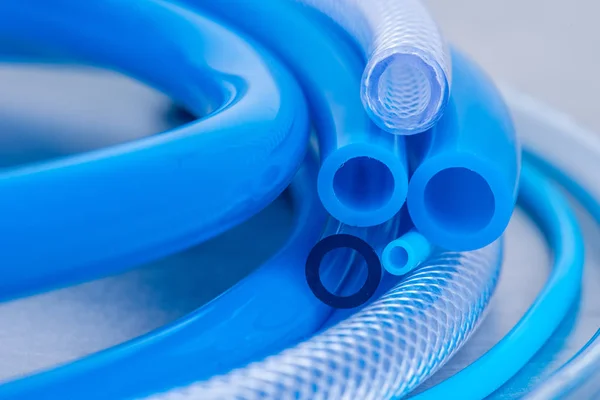 Flexible Pvc Tubing Hose Close — Stock Photo, Image