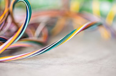 Soyut bağlantı renkli elektrik kablosu
